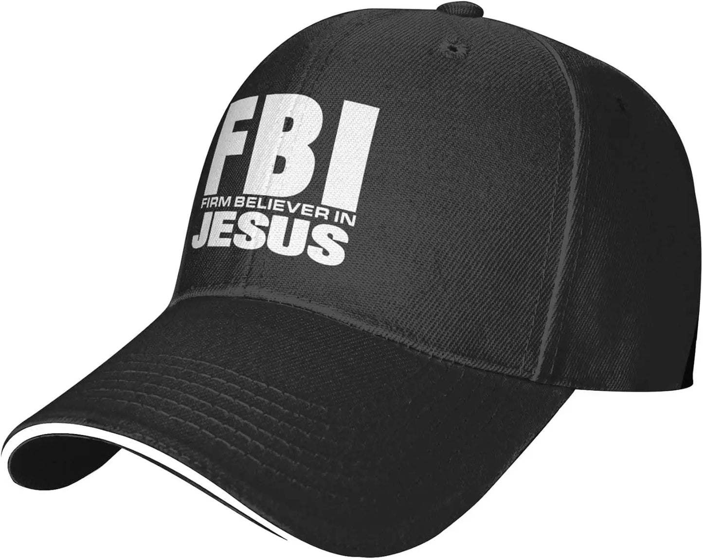 FBI-Firm Believer in Jesus Hat Christ Christian Hat for Men Women Adjustable Baseball Cap Trucker Hat