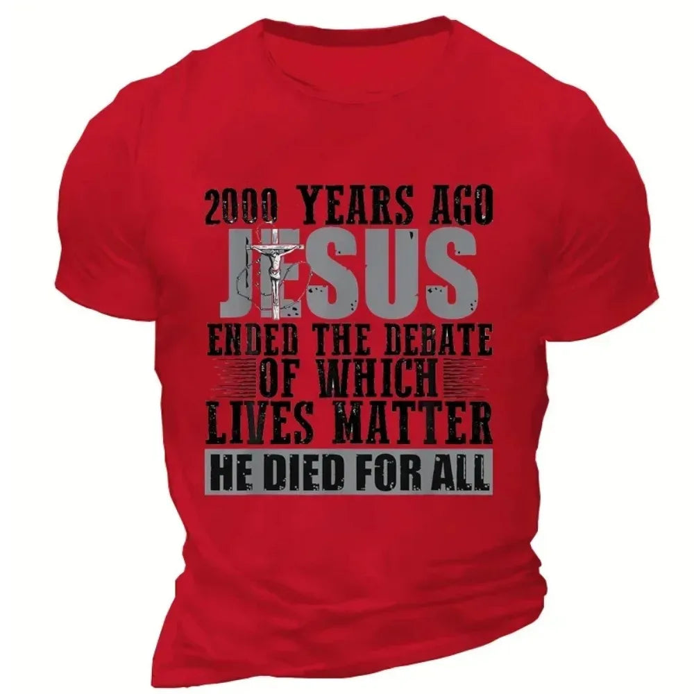 Jesus Gets Us He Understands Us Christian T-shirt for Men Fashion Trend T-shirt Oversized Shirt Summer Women Men's Brand T-shirt